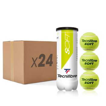 SOFT : BOX OF 24 TUBES OF 3 TENNIS BALLS
